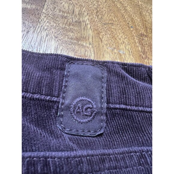 AG Adriano Goldschmied Women’s 27 The Stevie Slim Pants Maroon Corduroy Trousers - Picture 6 of 9